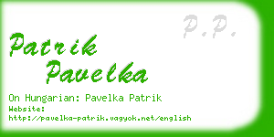 patrik pavelka business card